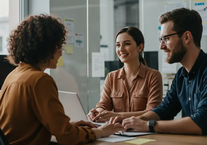 People discussing environmental impact.